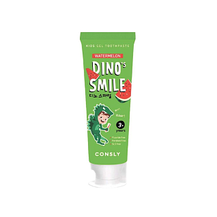 Consly Dinos Smile Д Детская гелевая зубная паста c ксилитом и вкусом арбуза, 60г