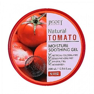 Jigott Natural Гель успокаивающий и увлажняющий для лица и тела с экстрактом томата 300 мл