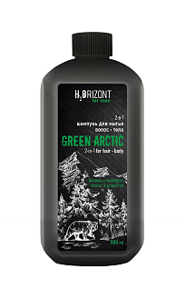 HORIZONT 2-в-1 шампунь для мытья волос и тела green arctic