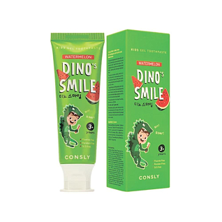 Consly Dinos Smile Д Детская гелевая зубная паста c ксилитом и вкусом арбуза, 60г