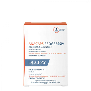 Anacaps Биологически активная добавка к пище для волос и кожи головы 30 капсул
